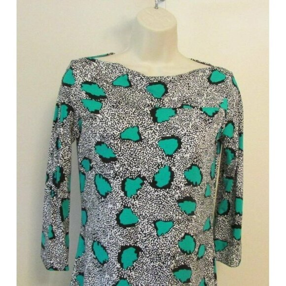 DVF Diane von Furstenberg Ruri Cheetah Island Parakeet shift dress green new 8 - Picture 2 of 4